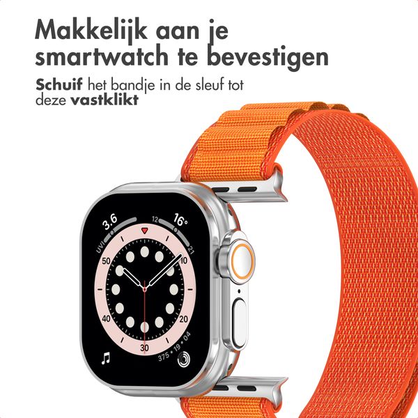 Accezz Nylon Alpine bandje Apple Watch | 44/45/46/49 mm - Oranje