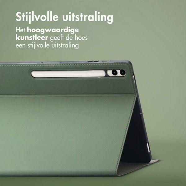 Accezz Classic Tablet Case Samsung Galaxy Tab S10 Plus / Tab S9 FE Plus / Tab S9 Plus - Groen