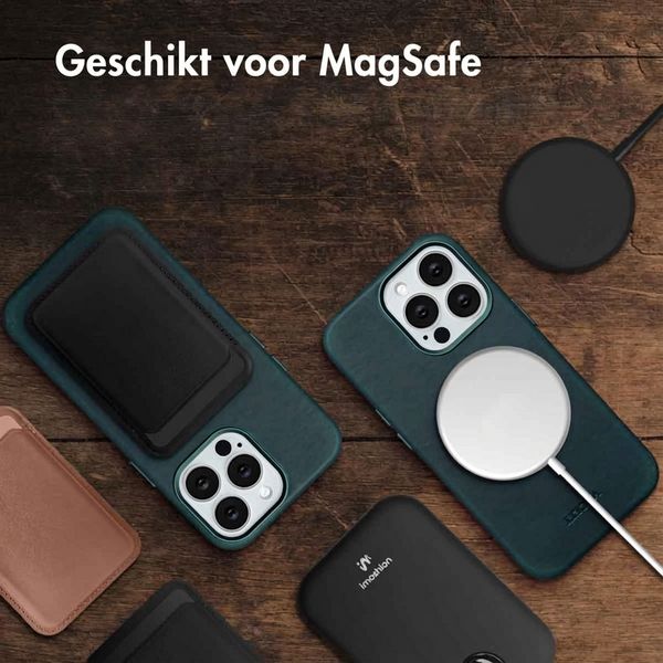 Accezz Vintage Leather Magsafe Backcover Apple iPhone 13 Pro - Smokey Green
