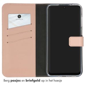 Selencia Echt Lederen Bookcase Samsung Galaxy A35 - Dusty Pink