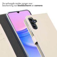 Selencia Echt Lederen Bookcase Samsung Galaxy A15 (5G / 4G) - Greige