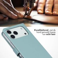 Selencia Echt Leren Bookcase Apple iPhone 17 Pro Max - Light Brown
