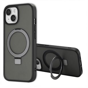Accezz Ring Stand Backcover met MagSafe Apple iPhone 15 - Zwart