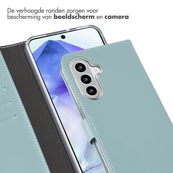 Selencia Echt Lederen Bookcase Samsung Galaxy A26 - Air Blue