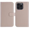 Selencia Echt Lederen Bookcase iPhone 16 Pro Max - Dusty Pink