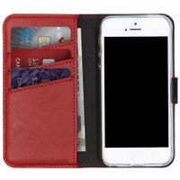 Selencia Echt Leren Bookcase Apple iPhone SE (2016) / 5 / 5s - Rood