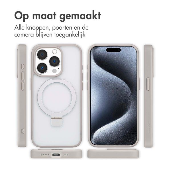 Accezz Ring Stand Backcover met MagSafe Apple iPhone 15 Pro - Grey