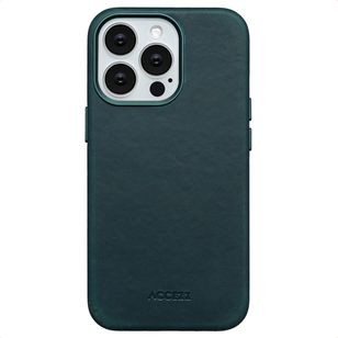 Accezz Vintage Leather Magsafe Backcover iPhone 13 / 13 Pro - Smokey Green