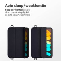 Accezz Trifold Bookcase with Handstrap iPad Mini 7 (2024) / iPad Mini 6 (2021) - Donkerblauw