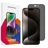 Accezz Gehard Glas Privacy Screenprotector Apple iPhone 15 Pro