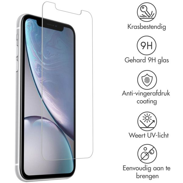 Accezz Gehard Glas Screenprotector iPhone 12 (Pro) / 11 / Xr