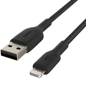 Belkin Boost↑Charge™ Braided Lightning naar USB kabel - 3 meter - Zwart