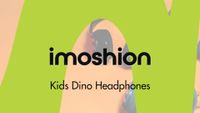imoshion Kids Dino Bluetooth Headphones - Kinder koptelefoon met decibelbegrenzer - Draadloze koptelefoon + AUX kabel - Lavender Lilac / Yellow