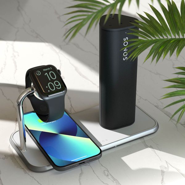 Zens Aluminium Dual Wireless Charger + Watch 10W