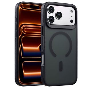 Accezz Rugged Frosted MagSafe Backcover Apple iPhone 17 Pro Max - Zwart