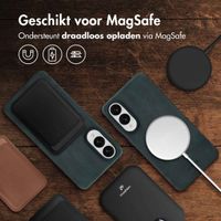 Accezz Vintage Leather Magsafe Backcover Samsung Galaxy S25 Edge - Smokey Green