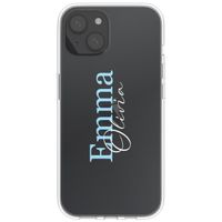 Gepersonaliseerd hoesje met naam iPhone 15 - Transparant