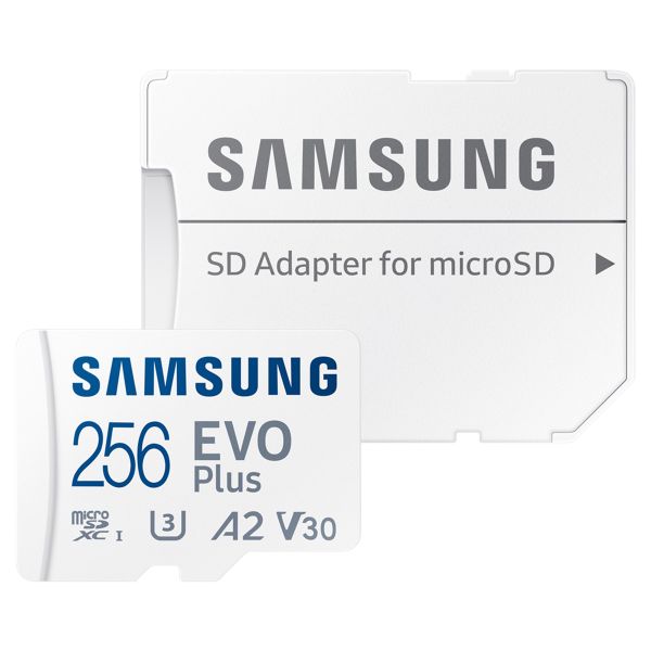 Samsung EVO Plus microSD 2024 - 265GB - inclusief SD Adapter - UHS-I/U3/Full HD/4K UHD