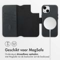 Accezz Leather Bookcase 2-in-1 met MagSafe iPhone 15 - Onyx Black