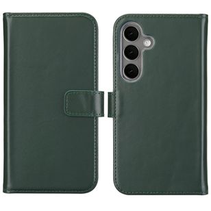 Selencia Echt Leren Bookcase Samsung Galaxy S25 Plus - Groen