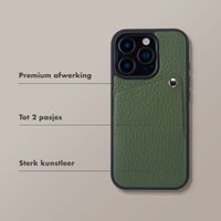 Selencia Riva Backcover met Pashouder Apple iPhone 16 Pro - Sage Green
