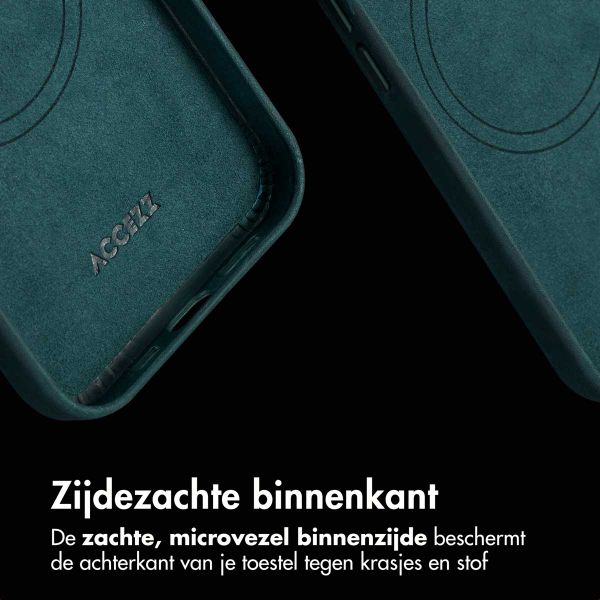 Accezz Vintage Leather MagSafe Backcover Apple iPhone 15 Pro - Smokey Green