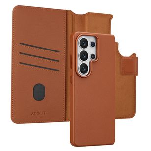 Accezz Leather Bookcase 2-in-1 met MagSafe Samsung Galaxy S26 Ultra - Sienna Brown