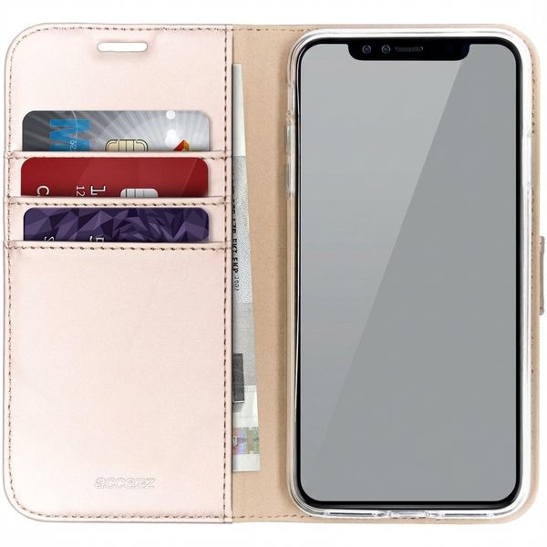 Accezz Wallet Softcase Bookcase Apple iPhone Xs Max - Goud