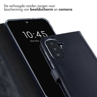 Selencia Echt Leren Bookcase Samsung Galaxy A57 (5G) - Zwart