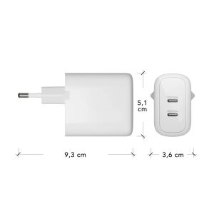 dbramante1928 re-charge | Wall Charger - 2x USB-C 30 Watt - Wit