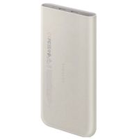 Samsung Originele Powerbank Bundel | Samsung Galaxy Batterij Pack 10.000 mAh - 2x USB-C - Beige + Samsung 25 Watt USB-C Adapter - Wit