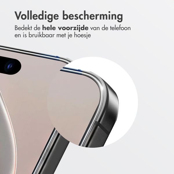 Accezz Gehard Glas Screenprotector met Applicator - 2-pack Apple iPhone Duo