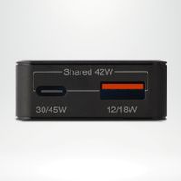Accezz Ultra Slim GaN Oplader - USB-C + USB-A - 45W - Zwart
