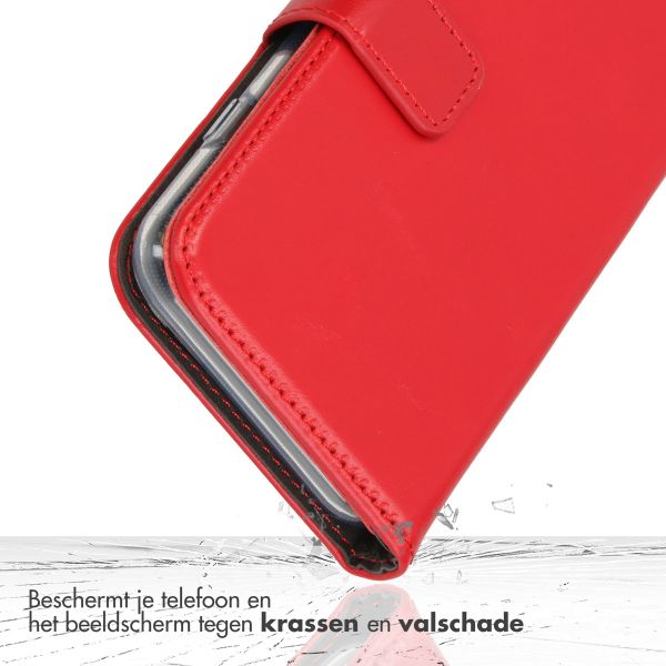 Selencia Echt Lederen Bookcase Samsung Galaxy A36  - Rood