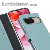 Selencia Echt Leren Bookcase Google Pixel 10 / 10 Pro - Light Blue