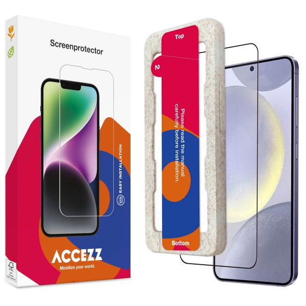 Accezz Gehard Glas Full Cover Screenprotector met applicator Samsung Galaxy S24 Plus / S25 Plus