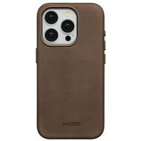 Accezz Vintage Leather Magsafe Backcover iPhone 15 Pro - Rustic Brown