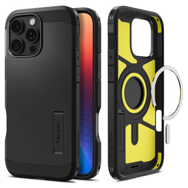 Spigen Tough Armor Backcover MagSafe Apple iPhone 16 Pro - Zwart
