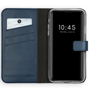Selencia Echt Leren Bookcase Apple iPhone 11 - Blauw