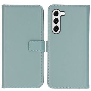 Selencia Echt Lederen Bookcase Samsung Galaxy S23 - Air Blue