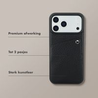 Selencia Riva Backcover met Pashouder Apple iPhone 17 Pro Max - Zwart