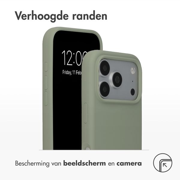 Accezz Liquid Silicone Backcover met MagSafe Apple iPhone 18 Pro Max / 17 Pro Max - Cooper Green