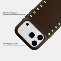 Selencia Studs Backcover met MagSafe Apple iPhone 17 Pro Max - Cacao Crush