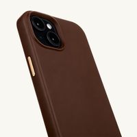 Selencia Rivièra MagSafe Backcover met afneembare haakjes Apple iPhone 14 / 13 - Choco Brown