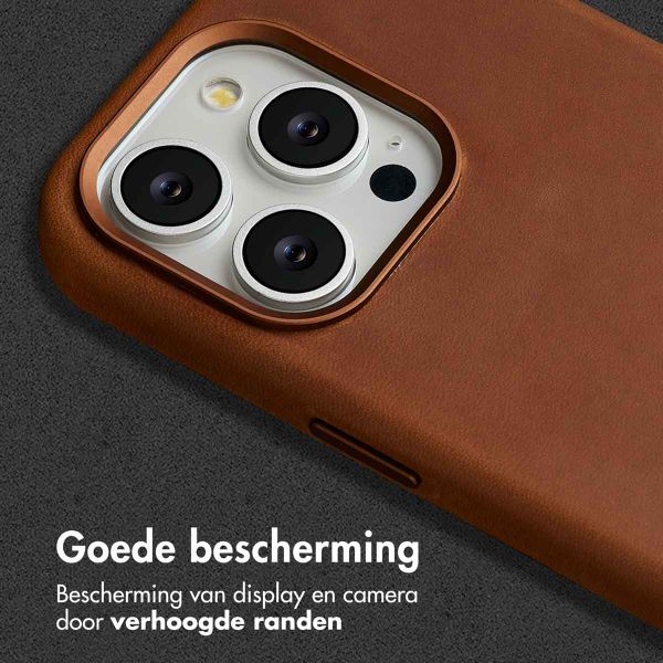 Accezz Vintage Leather Magsafe Backcover iPhone 15 Pro - Tabacco Cognac