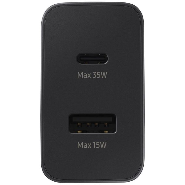 Samsung Originele Power Adapter - Oplader - USB-C en USB aansluiting - Fast Charge - 35W - Zwart