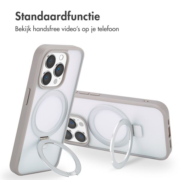 Accezz Ring Stand Backcover met MagSafe Apple iPhone 15 Pro - Grey