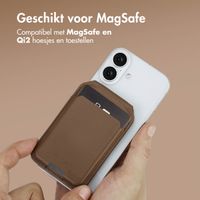 Accezz Leren Wallet met standaard voor MagSafe - Coffee Brown