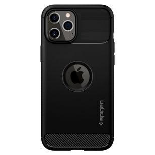 Spigen Rugged Armor Backcover iPhone 12 (Pro) - Zwart