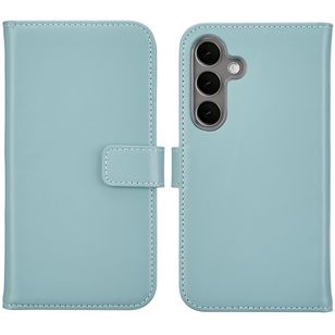 Selencia Echt Leren Bookcase Samsung Galaxy S25 Plus - Air Blue